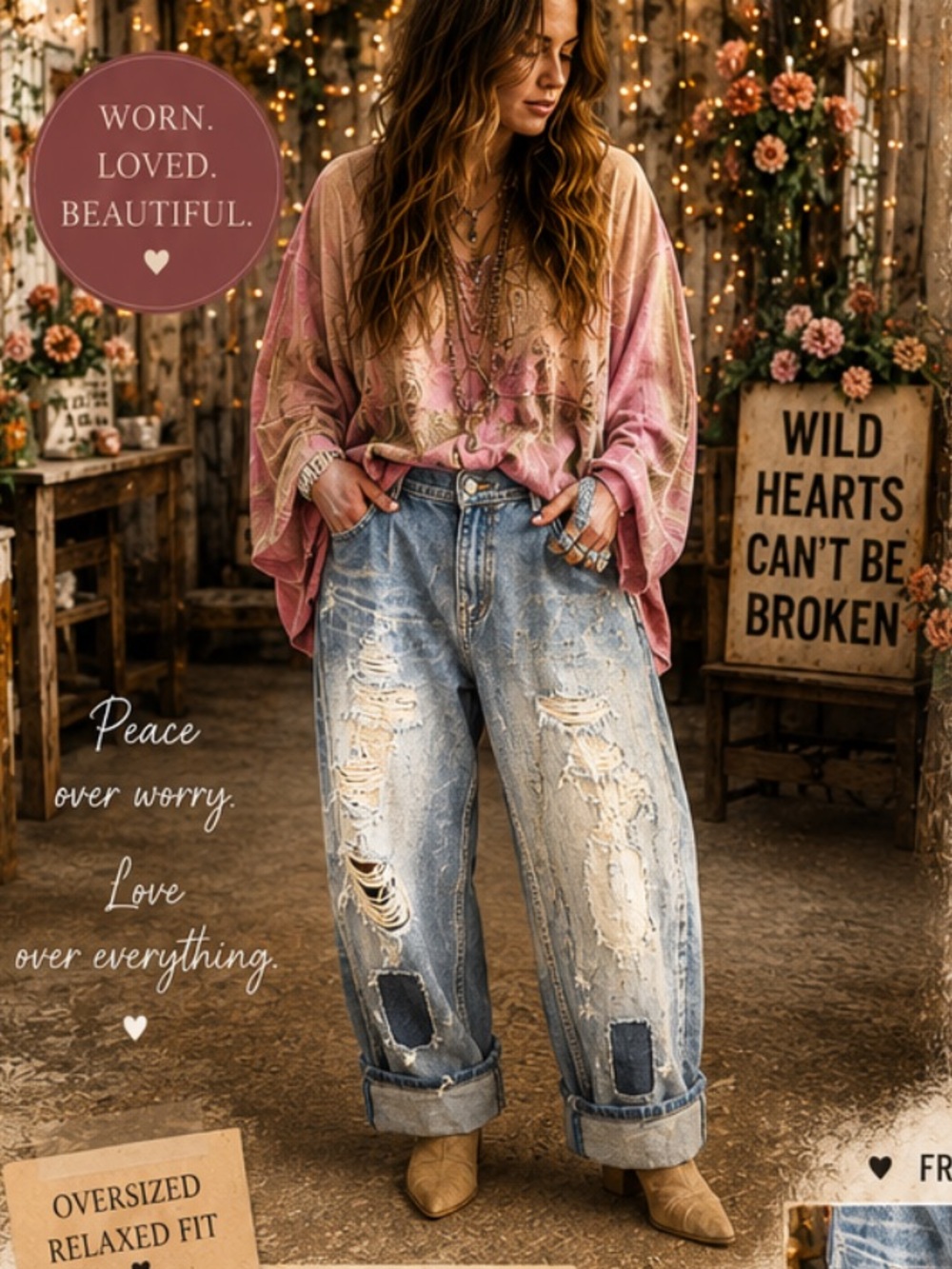 A Rare Bird Grunge Jeans
S/M
